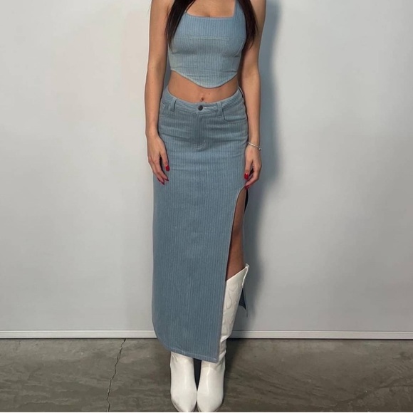 NWT Sage the Label Locals Only Denim Skirt - Picture 2 of 6